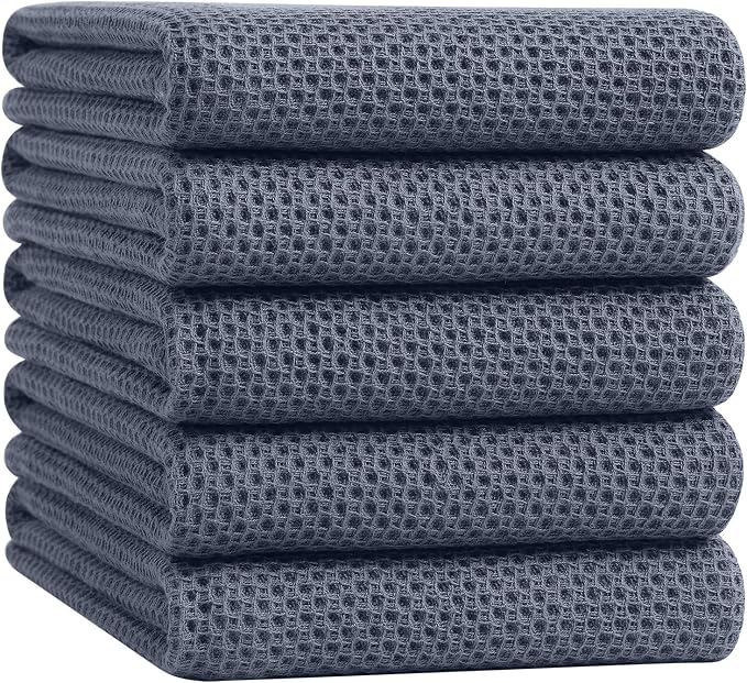 Homaxy 100% Cotton Oversized Waffle Weave Kitchen Dish Towels, Quick Drying by Homaxy
