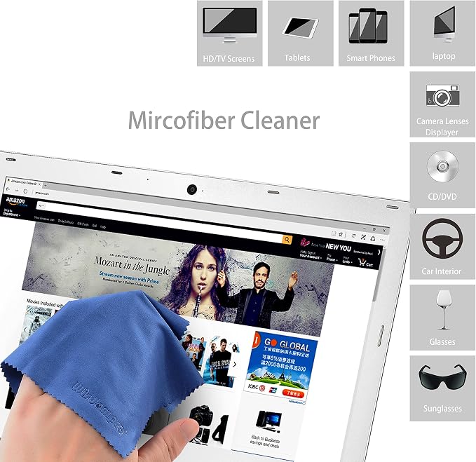 Wisdompro 8-Pack 6x7 Inches Microfiber Cleaning Cloth - Image 4