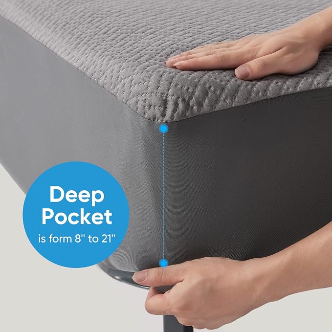 Hanherry 100% Waterproof Mattress Protector King Size - Image 4