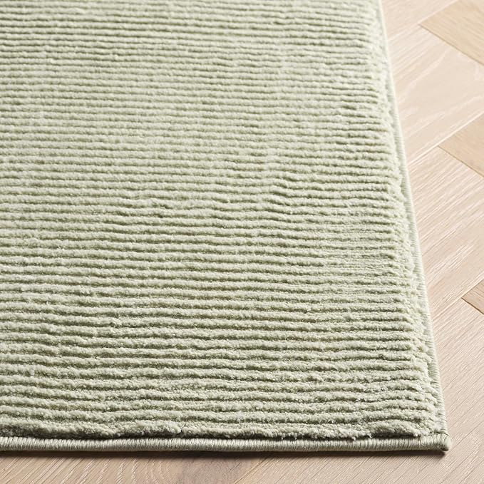 SAFAVIEH Revive Collection Area Rug - 4' x 6', Sage, Transitional Design, Stain Resistant, Ideal for High Traffic Areas in Living Room, Bedroom & Dining Room (REV102W-4)