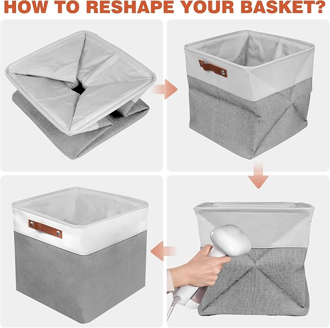 13in Open Fabric Storage Basket - Image 7