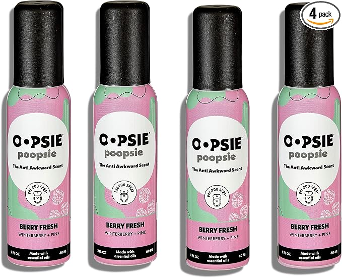 OOPSIE POOPSIE - Berry Fresh Before & After You Go Toilet Spray 2oz - Portable by OopsiePoopsie
