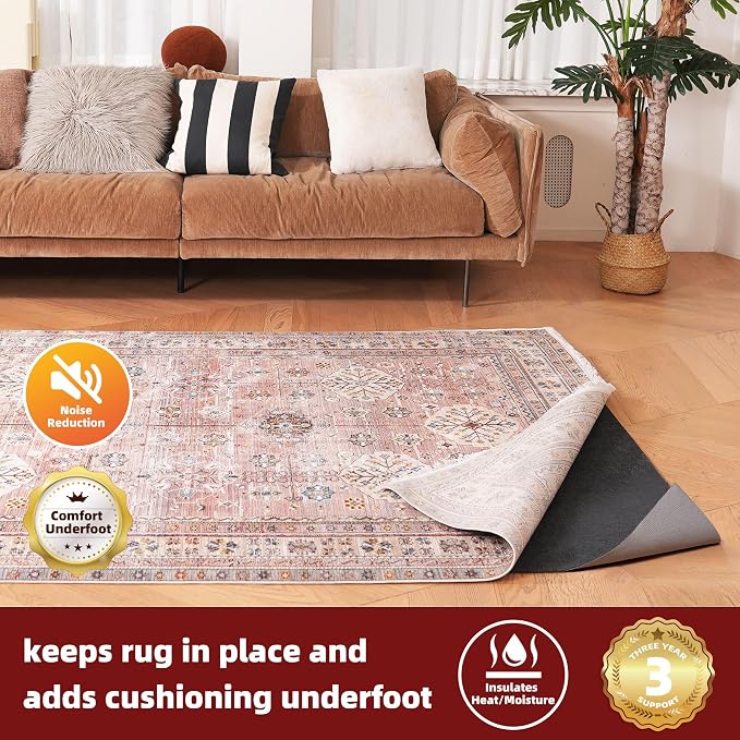 BAGAIL Felt and Natural Rubber Backing Rug Pads 1/8” Thick, 2 x 4 Ft Non Slip - Image 2
