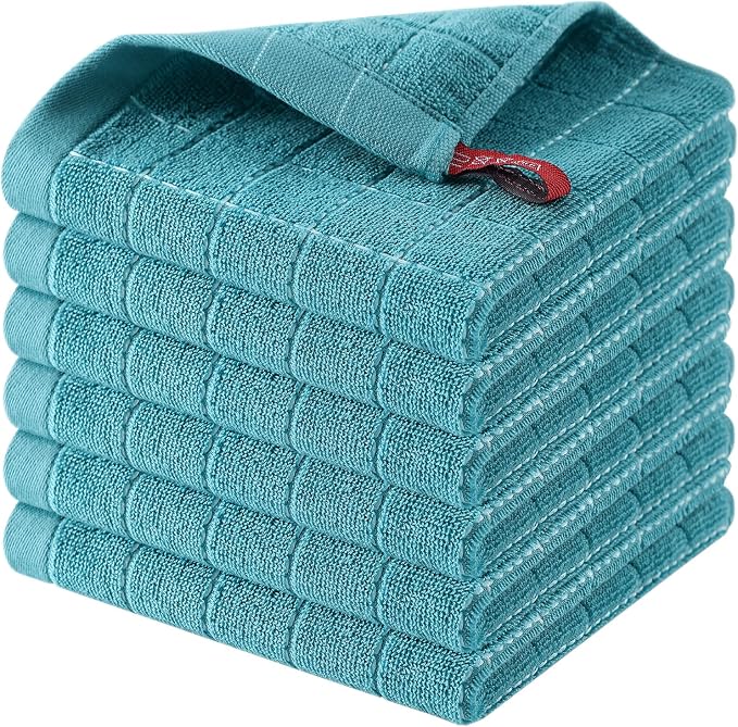 Homaxy 100% Cotton Terry Kitchen Dish Cloths, Ultra Soft and Absorbent Dish by Homaxy