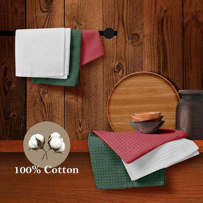 Waffle Dishcloths, 12x12 Inch, Quick Drying, Machine Washable, 12 Pack - Image 5
