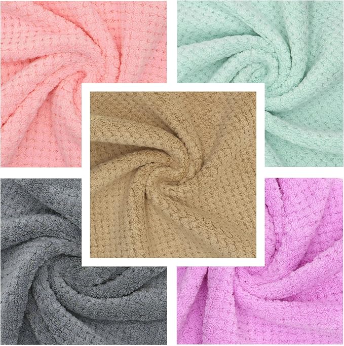 Microfiber Cleaning Cloth Lint Free Cleaning Rags, 10 Pack Fast Drying Dish Rags - Image 4