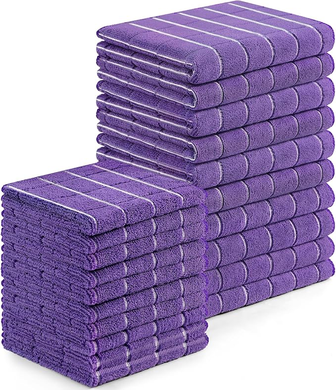 Homaxy Microfiber Kitchen Towels and Dishcloths Set, 20 Pack Soft and Absorbent by Homaxy