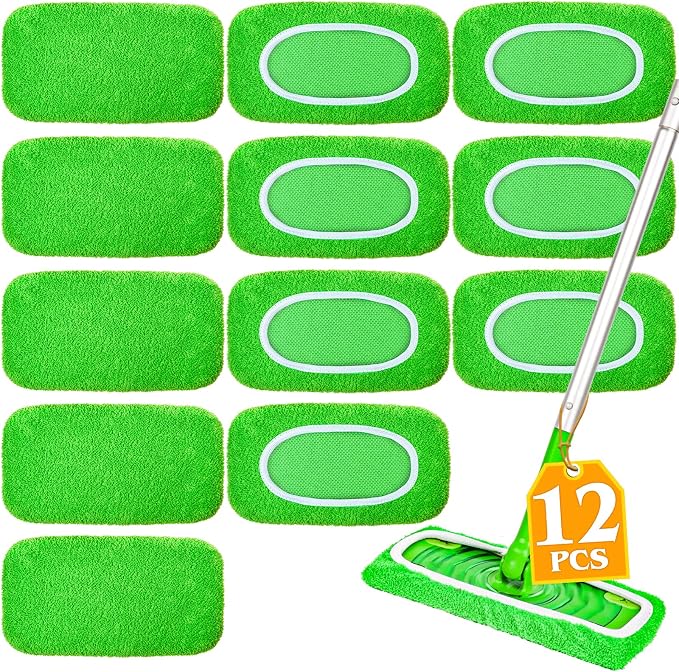12-Pack Reusable Mop Pads Compatible by Unknown