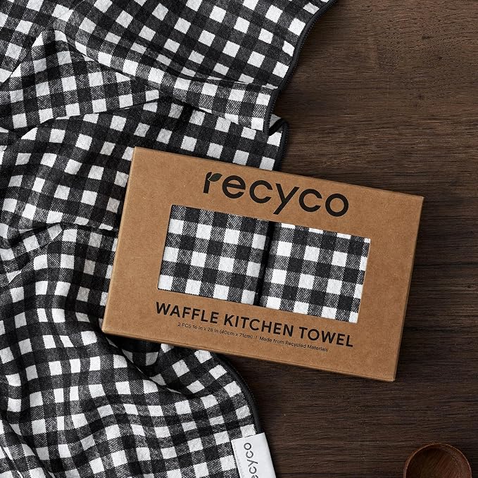 RECYCO Waffle Kitchen Towel Set of 2 - Image 7