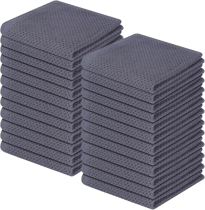 Homaxy 100% Cotton Waffle Weave Kitchen Dish Cloths, Ultra Soft Absorbent Quick by Homaxy