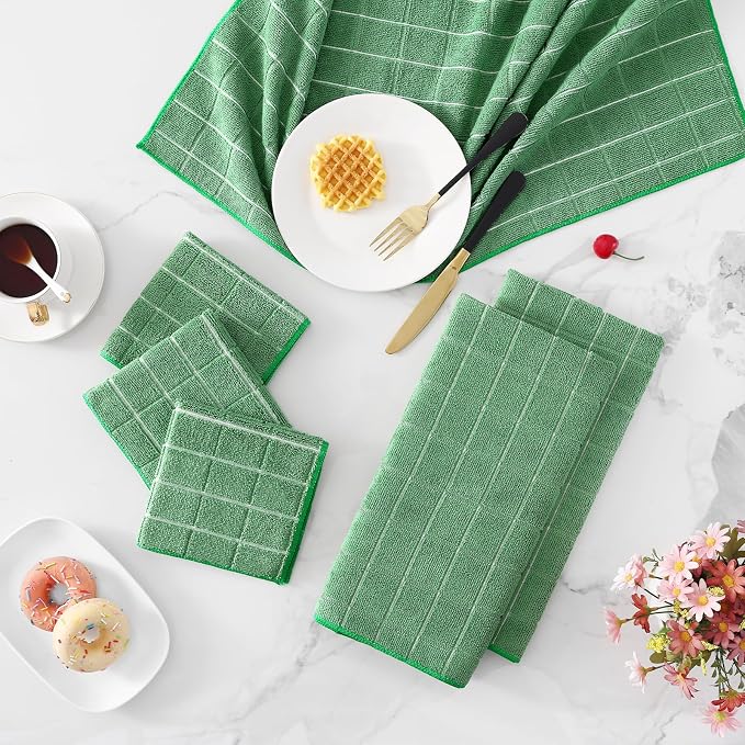 Homaxy Microfiber Kitchen Towels and Dishcloths Set, 20 Pack Soft and Absorbent - Image 9