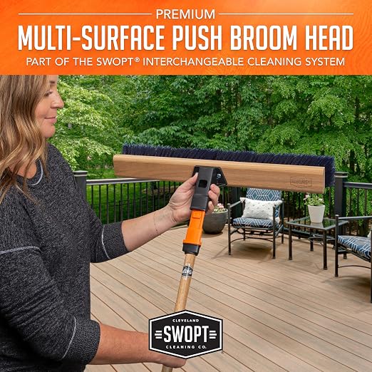SWOPT 24” Premium Multi-Surface Push Broom Head — Indoor and Outdoor Push Broom - Image 5