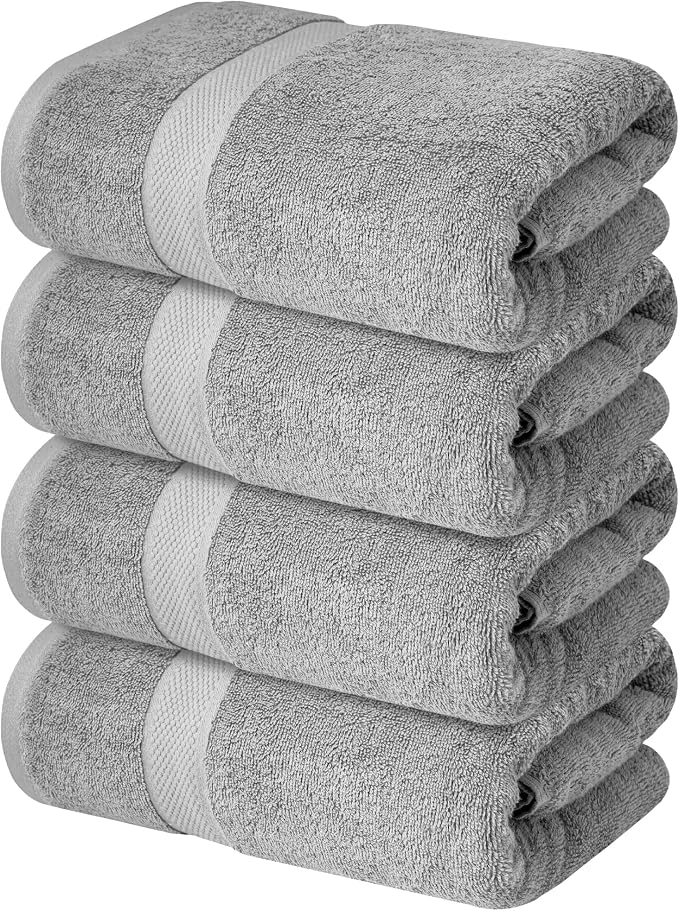 Infinitee Xclusives Luxury 100% Ring-Spun Cotton Bath Towels Set of 4 – Soft - Image 8