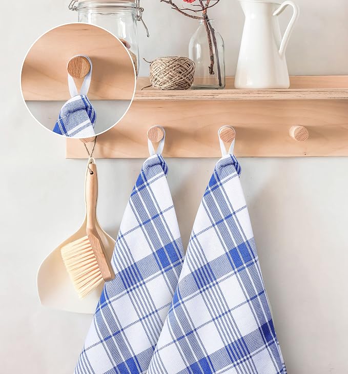 Utopia Towels Blue & White Dish Towels 100% Ring Spun Cotton Highly Absorbent & - Image 7