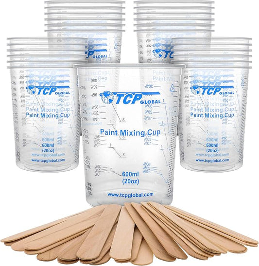 TCP Global 20 oz. Graduated Plastic Mixing Cups by TCPGlobal