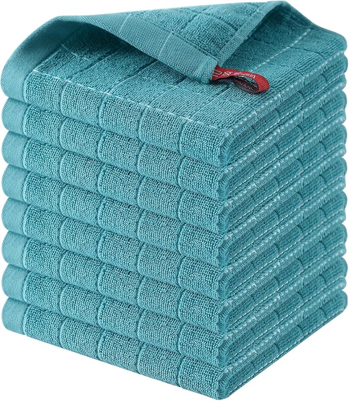 Homaxy 100% Cotton Terry Kitchen Dish Cloths, Ultra Soft and Absorbent Dish by Homaxy