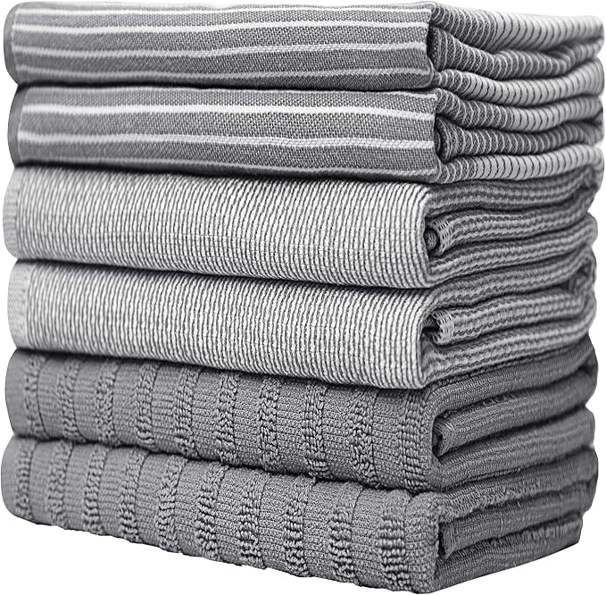Premium Kitchen Towels | Large Cotton Dish Towels | Flat & Terry Highly - Image 6