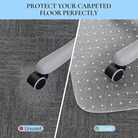 Office Chair Mat for Low Pile Carpet, Studded Carpet Floors Protector Mat for - Image 2