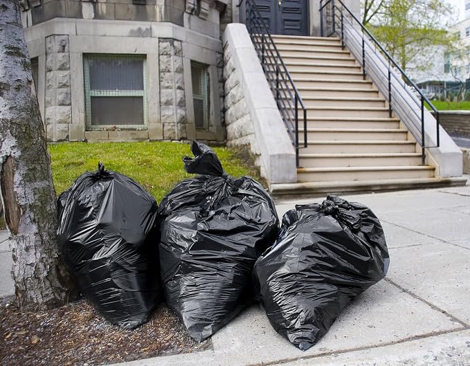 Tasker 45 Gallon Trash Bags, Extra Large Black Garbage Bags - Image 2