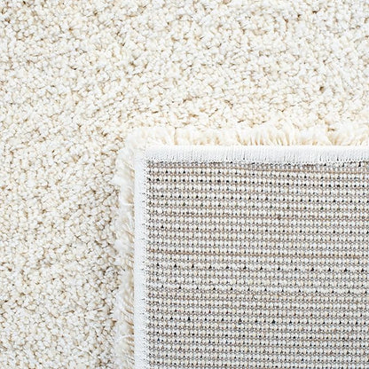 SAFAVIEH Milan Shag Collection Accent Rug - 2' x 4', Ivory, Solid Design, Non-Shedding & Easy Care, 2-inch Thick Ideal for High Traffic Areas in Entryway, Living Room, Bedroom (SG180-1212)