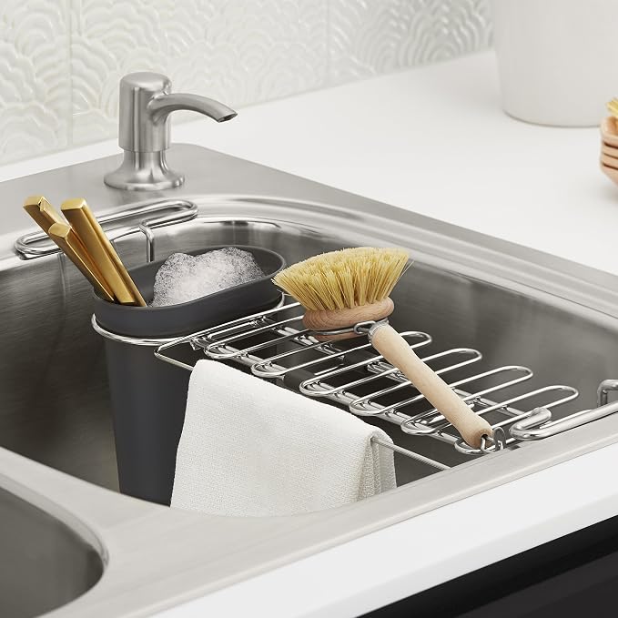 Kohler K-5473-CHR Multi-Purpose Over-The-Sink Drying Rack, Caddy - Image 2