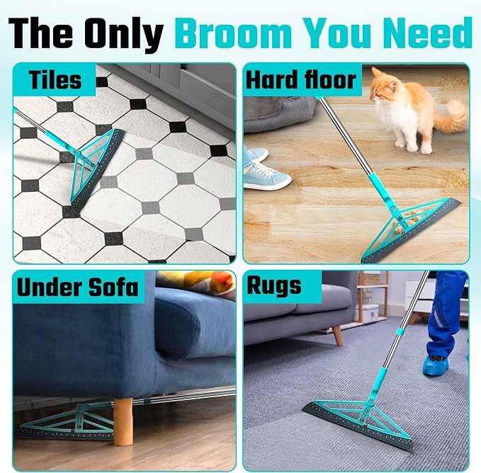 Magic Broom Squeegee Dog Pet Hair Remover, Height Adjustment - Image 5