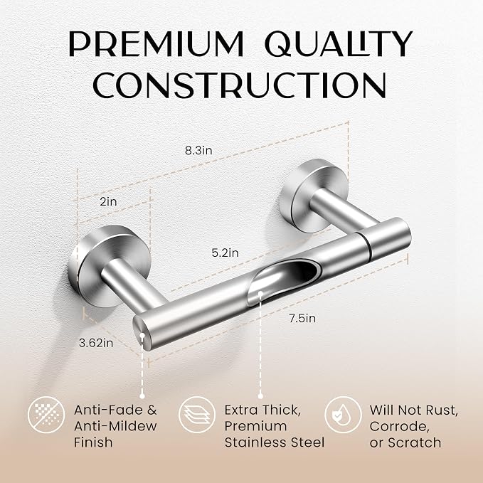 Day Moon™ Brushed Nickel Toilet Paper Holder - Image 5