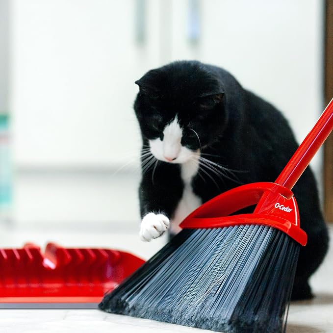 O-Cedar Pet Pro Broom with Step-On Dustpan | Remove 99% with One Sweep | - Image 10