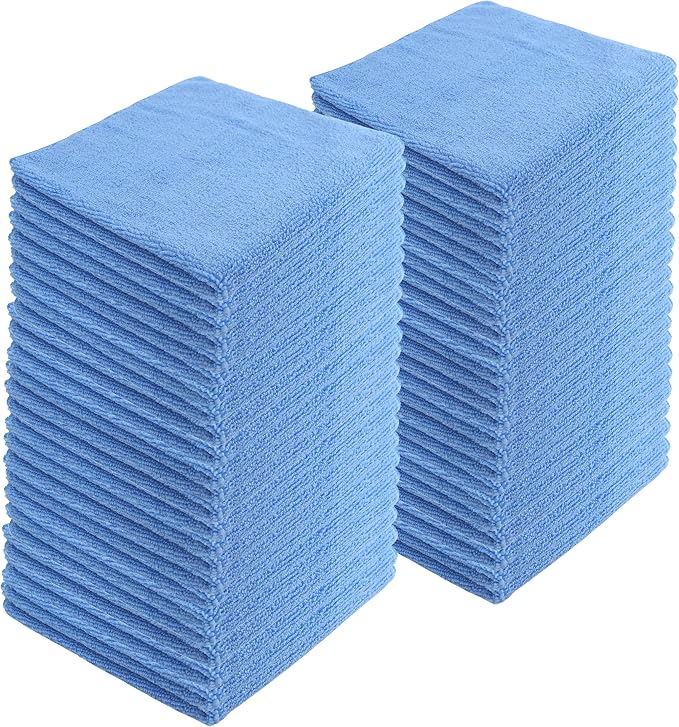 Microfiber Cleaning Cloths, 120 Pack, All-Purpose, Highly Absorbent, Washable by JDHomease