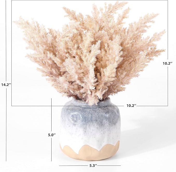 SAFAVIEH Home Collection Faux Artificial 14-inch Decorative Potted Broom Corn - Image 3