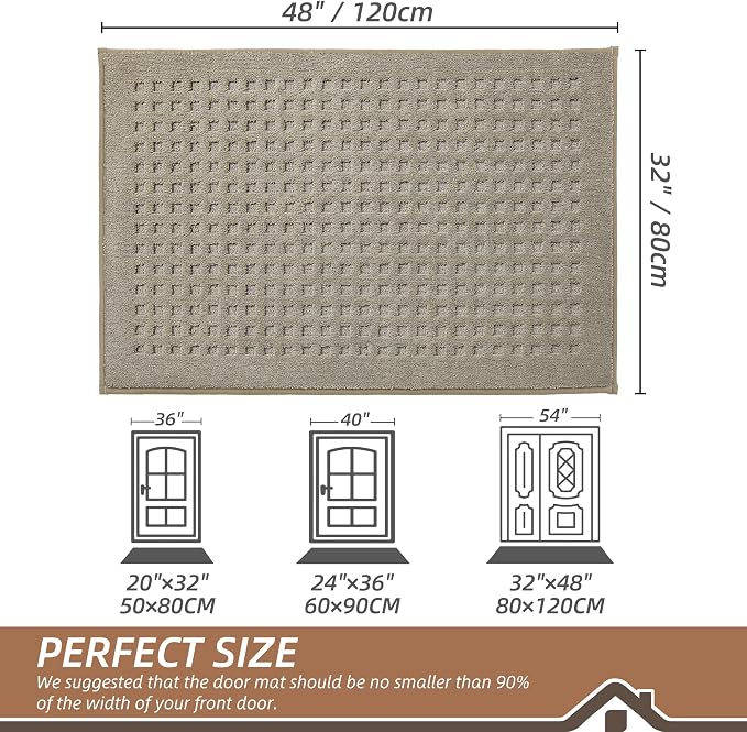 BEQHAUSE Waffle Door Mats Indoor 32"x48", Dog Mat - Image 2