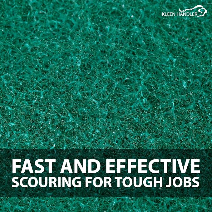 Kleen Handler Green Medium Duty Cleaning Pads - Image 3