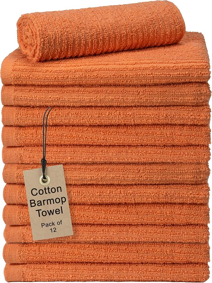 Textila Bar Mop Towels 16x19 Inch – Terra – Pack of 10, Cotton Dish Cloths & by TEXTILA