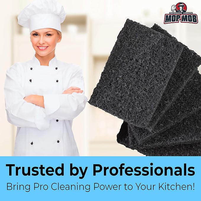 Restaurant-Grade Griddle Cleaning Pads 5 Pack. Use on Metal Grills, Cast Iron - Image 4