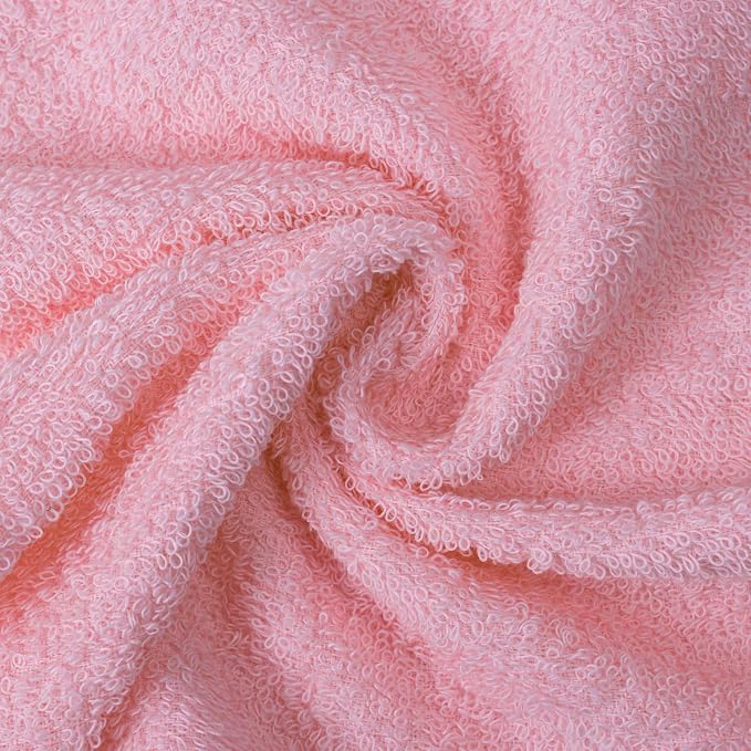 Textila Terry Wash Cloths – Pack of 10, Baby Pink, 12x12 Inches – Soft - Image 8