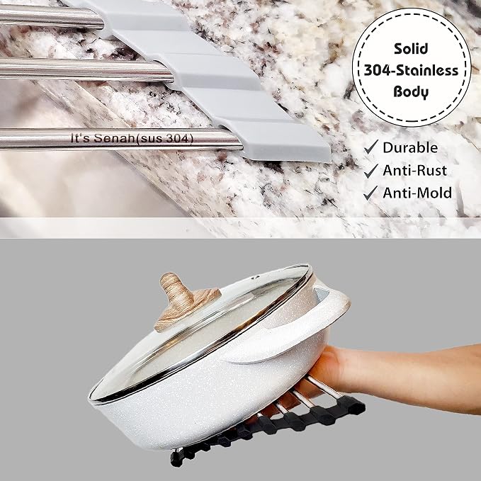 Roll Up Sponge Holder for Counter, Sink Organizer for Kitchen, Laundry Room - Image 3