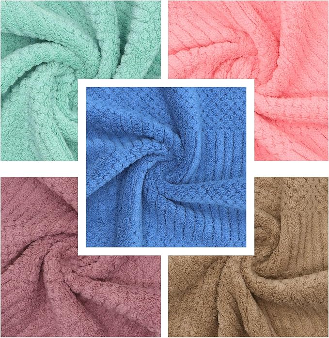 Microfiber Cleaning Cloth Lint Free Cleaning Rags, 10 Pack Fast Drying Dish Rags - Image 4