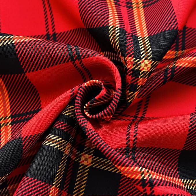 Gingham Xmas Tartan Tablecloth Fabric - Image 9