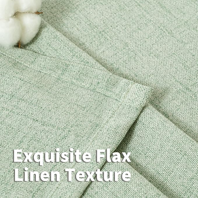 YoungsTex Sage Green Linen Curtains - Image 9