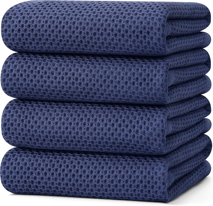 Kitinjoy 100% Cotton Waffle Weave Kitchen Towels by Kitinjoy