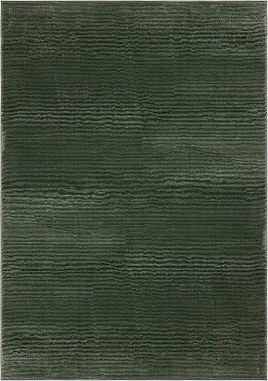 SAFAVIEH Revive Collection Area Rug - 5'3" x 7'7", Green, Solid Design, Non-Shedding & Easy Care, Ideal for High Traffic Areas in Living Room, Bedroom (REV102Y)