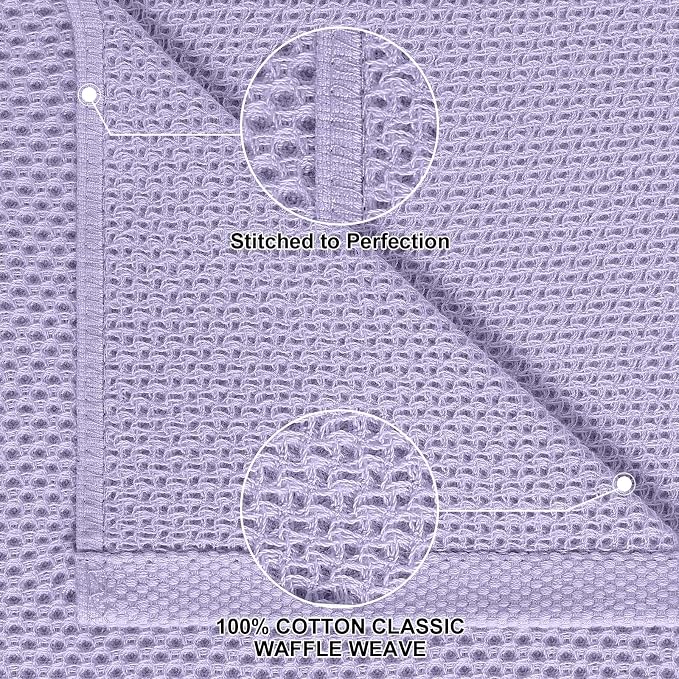 Homaxy 100% Cotton Kitchen Towels and Dishcloths Set, 12 x 12 Inches and 13 x - Image 2