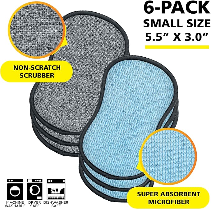 Original Scrub-N-Wipe Pad by Tuff-Scrub, Microfiber, Non-Scratch, Dual-Sided - Image 2