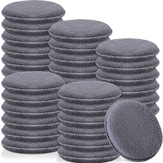 Tanlade 100 Pcs Car Detailing Microfiber Applicator Pad Wax Applicator Wash by Tanlade