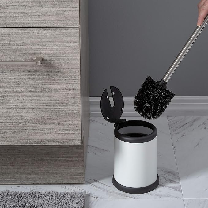 Bath Bliss Toilet Brush and Holder | Self Closing Lid | 360 Degree Brush Head | - Image 5