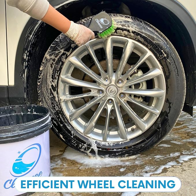 Premium Microfiber Wheel Brush and Nylon Bristles Tire Brush | Car Wheel Brush - Image 5