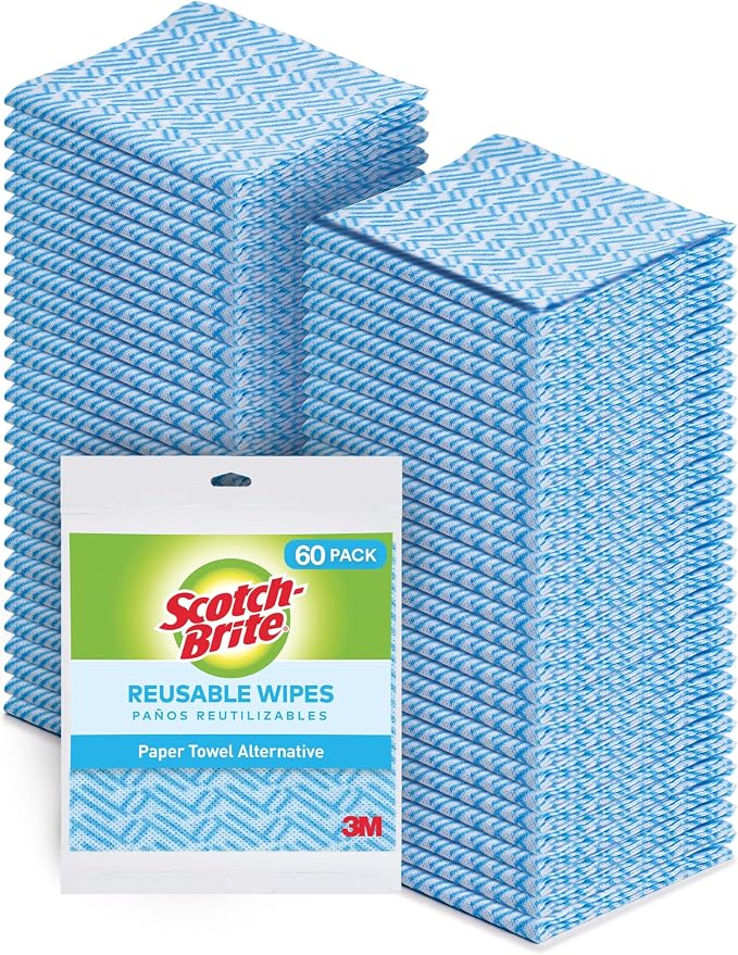 Scotch-Brite High Performance Kitchen Wipes, 5-Wipes/Bag, 12 Bags/Case by Scotch-Brite