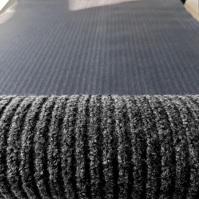 sigun Modern Non-Slip Hallway Runner Rug – Washable, Stain-Resistant & Custom Size – Durable Indoor/Outdoor Carpet for Entryway, Kitchen, Porch, Balcony, Patio & Garage – High-Traffic | Black - 2 x 17