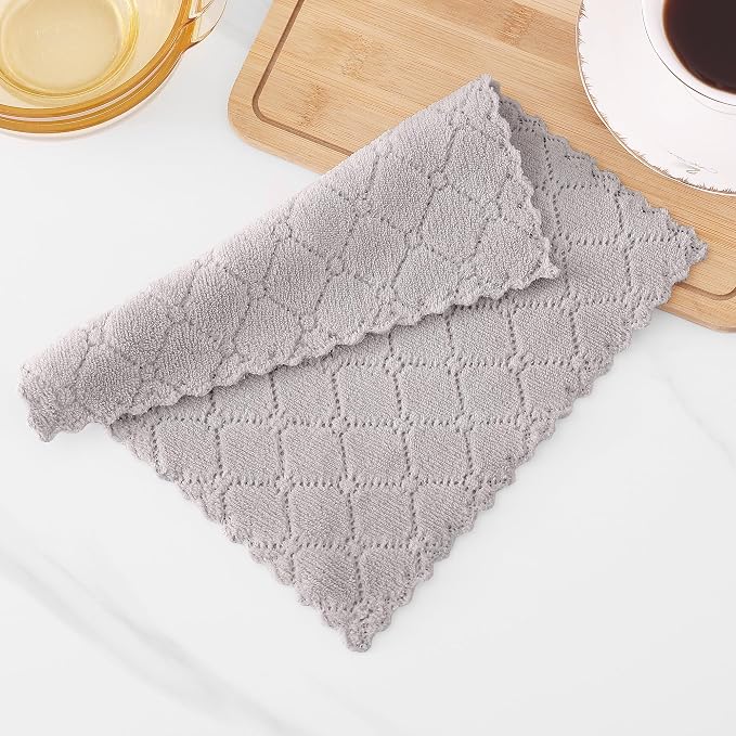 Homaxy 24 Pack Kitchen Dish Cloths, Super Soft and Absorbent Coral Velvet Dish - Image 7