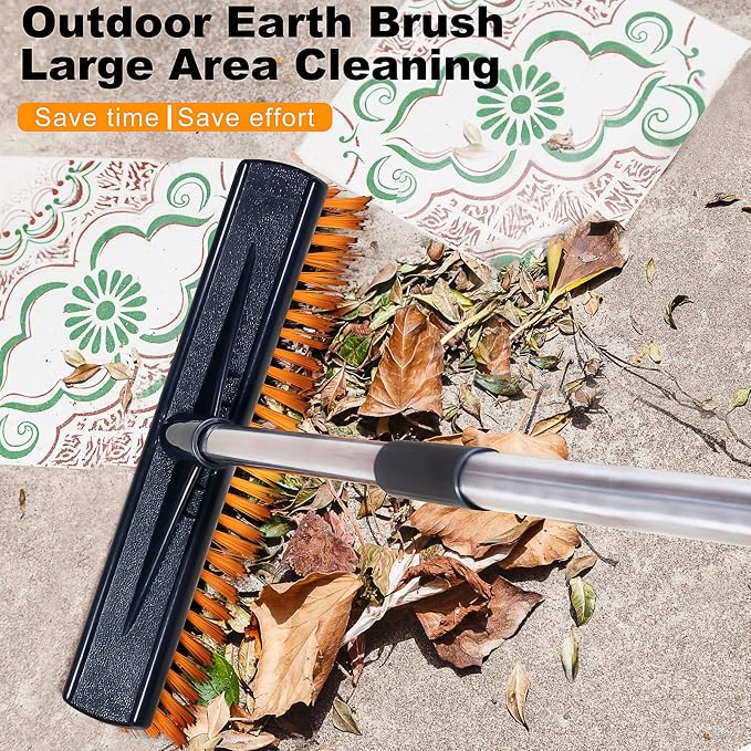 18" Heavy Push Broom for Outdoor Floor Cleaning Heavy Duty Outdoor Broom - Image 5